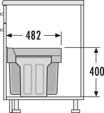 DOUBLE-BIN WASTE SORTER - HAILO TANDEM 30 maxisale.com.au