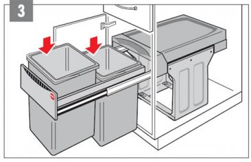 DOUBLE-BIN WASTE SORTER - HAILO TANDEM 30 maxisale.com.au