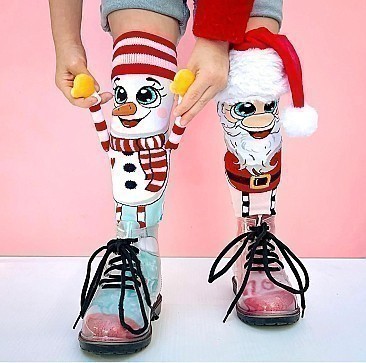 MADMIA CHRISTMAS SOCKS SANTA & SNOWMAN